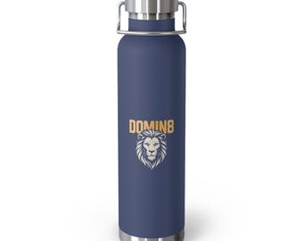 Domin8 Your Day, Gourde isotherme élégante, 22 oz pour le fitness et les voyages, Aventure en plein air, Hydratation respectueuse de l'environnement,