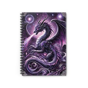 Mystical Dragon Spiral Notebook - Ruled Line | Fantasy Journal, Gift for Writers, School Supplies, Dreamer Notebook, Art Lovers