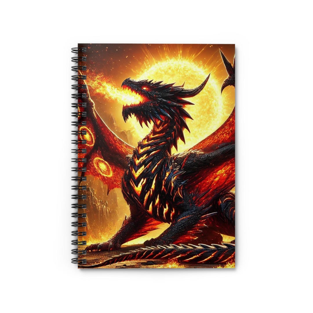 Dragon Notebook Dragon Art Spiral Notebook - Perfect for Fantasy Lovers, Journaling ...