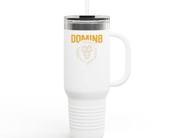 Mug de voyage isotherme Domin8 pour aventuriers, amateurs de café, verres de 40 oz, cadeau parfait pour les vacances, le camping, les voyages en voiture