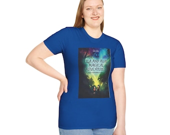 T-shirt adulte Les aventures magiques d'Ella et Ava Illustration fantastique de la couverture du livre