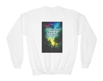 Sweat-shirt pour jeunes Magical Forest Adventure | Aurora Night Sky, haut fantaisie enfant