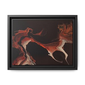 Lienzo abstracto enmarcado, decoración de pared multicolor, arte moderno para sala de estar, regalo único para amantes del arte, arte de pared para el hogar