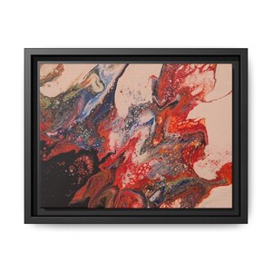 Impresión de arte mural abstracto vibrante, decoración del hogar, galería de pared, regalo único, arte para sala de estar, lienzo enmarcado