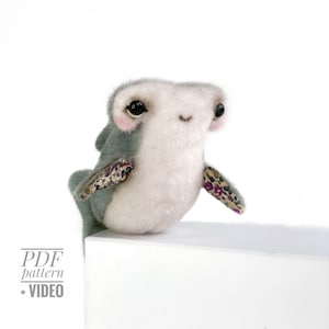 Hammerhead Shark PDF sewing pattern Video tutorial Whale DIY stuffed toy pattern kids toy pattern easy to sew