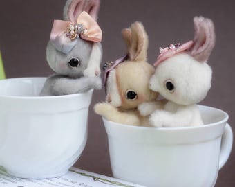 Miniature Teddy Bunny Sewing Pattern PDF, Photo and Video Workshop