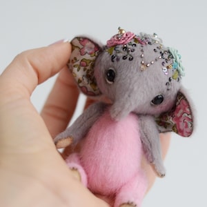 Miniature Teddy Elephant PATTERN PDF text instructions,  easy teddy toy pattern for beginners, how to sew elephant stuffed toy
