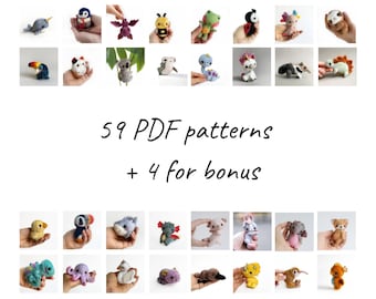 59 TSminibears PATTERNS for 2020 - 2022 + 4 most popular for bonus, stuffed animal patterns and video tutorials, toy sewing patterns