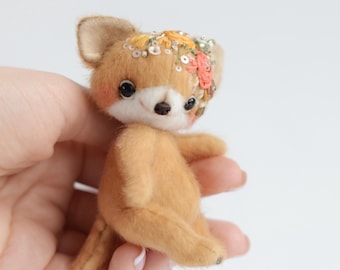 Miniatuur vospatroon, vos naaipatroon, mohair vos pdf, knuffeldierpatroon, vos knuffel, doe-het-zelf knuffeldier Tatiana Scalozub