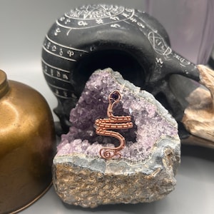 Bague serpent enroulée de fil de cuivre (personnalisable)