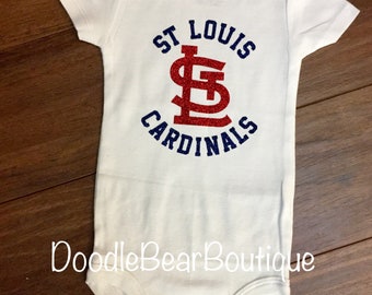 Louis Cardinals I Love Watching With Grandpa Baby Short Sleeve Bodysuit St