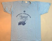 Vintage 80s WWWE 1100 Country Radio Marathon Running TShirt Cleveland RC Cola SM