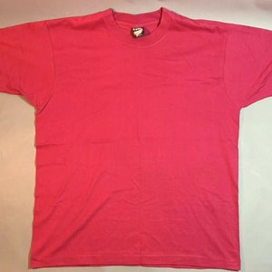 VTG Screen Stars Best Single Stitch Blank TShirt Made in USA Size XL Fuchsia #3