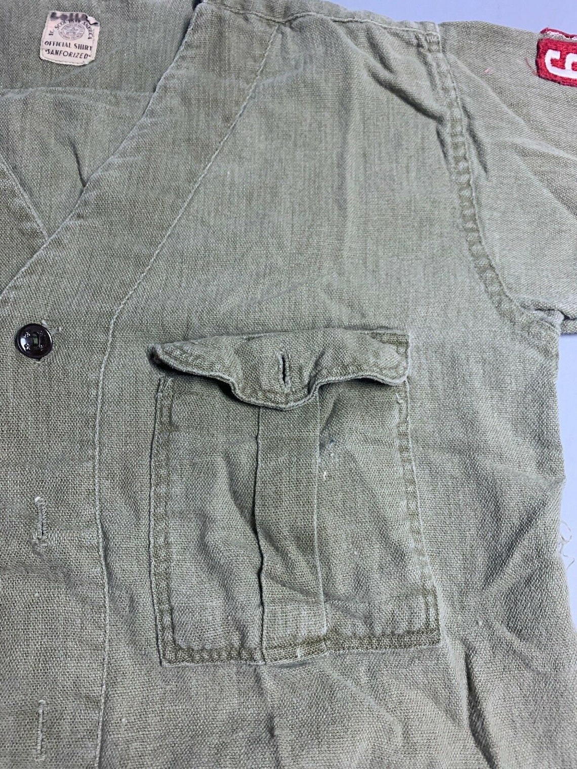 VTG 60s Boy Scouts Of America Olive Green Shirt Sanforized | Etsy