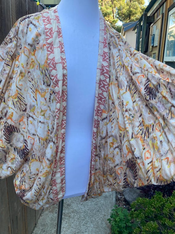 SMALL/MEDIUM, Lightweight Soft Batik Boho Cover Up - image 2