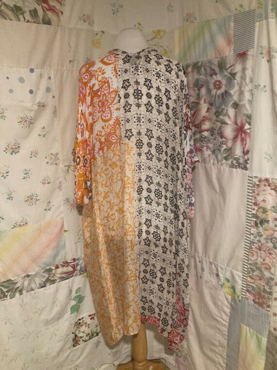 OPEN SIZE, Kimono, Very Lightweight Patchwork Pri… - image 10