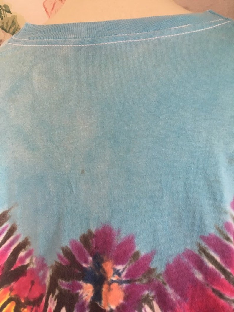 MEDIUMLARGE Hippie Sleepwear Long T-Shirt Long Nightgown Tie Dyed Cotton