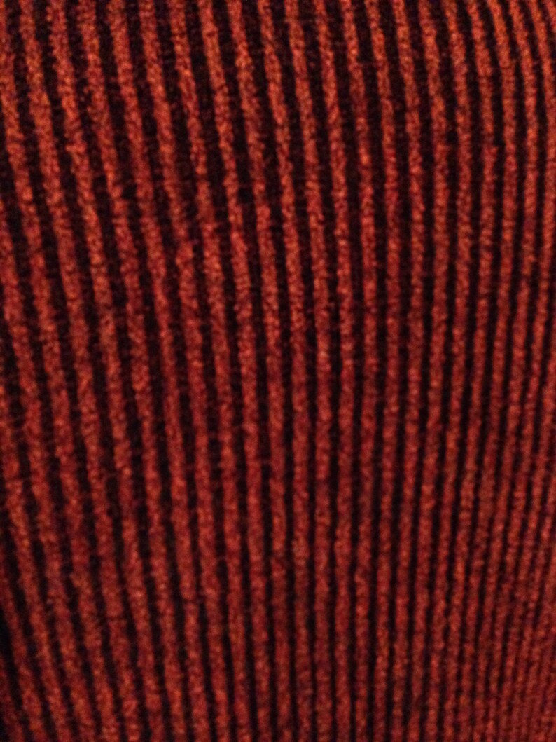 SMALL Sweater Pullover Stretch Bohemian Hippie Flowerchild Burnt Orange Black Appliqu\u00e9d Top