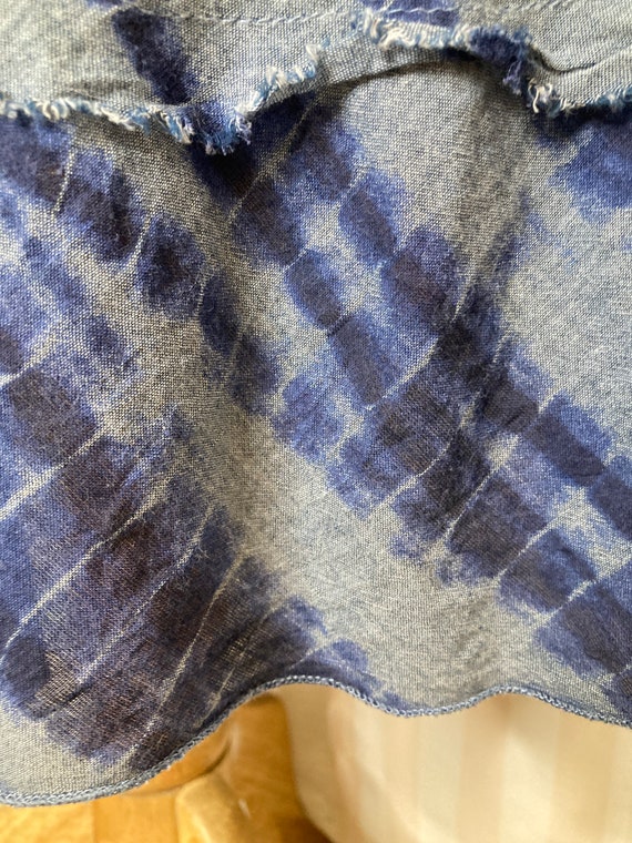 XXL Skirt, Tiered Tie Dyed Blue Hippie Boho Flowe… - image 6