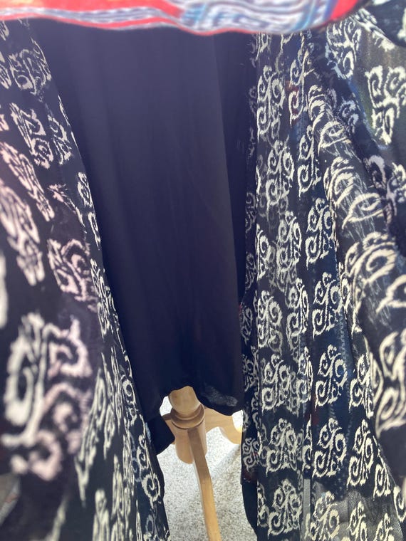 MEDIUM, Long Patchwork Boho Lined Dress with Bead… - image 8