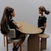 1:6 Scale Dining Table, Bench & Chairs STL File – Miniature Dollhouse ...