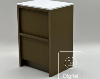 1:6 Scale Modern Kitchen Cabinet STL – Digital File for 3D Printing | Functional Drawers