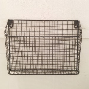 Wall Magazine Rack , Wire Hanging File Holder , New Office Organization , Brochure Holder , Wall Organizer , Chicken Wire Basket , Mom Gift