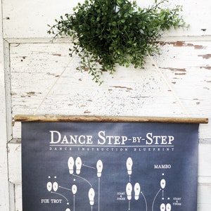 Dance Step By Step Blueprint Instructions , Rustic Wedding Decor , Barn Wedding Favors ,Wedding Gift , Scroll Art , Step Dancing Gift image 1