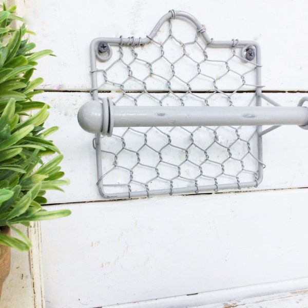 Toilet Paper Holder, Toilet Paper Rack, Bathroom Decor, Farmhouse Bathroom, Shabby Chic Bathroom , Farmhouse Bathroom , Chicken Wire Metal