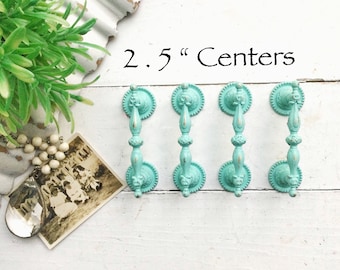 Knobs Pulls Vintage Drawer Pulls 2.5 Centers Shabby Chic French Style Chippy Farmhouse Style Pulls 64 MM Cottage Chic Knob Modern Farmhouse