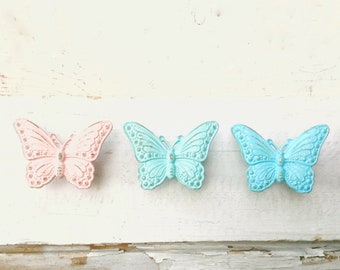 Rustic Butterfly Knobs , Decorative Knobs, Drawer Knobs, Cabinet Knobs, Unique Cabinet Knobs, Decorative