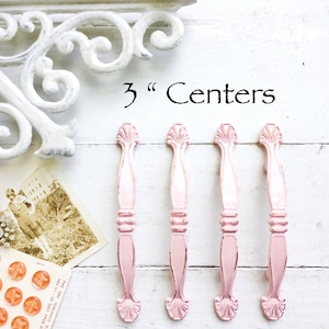 Pink Knob Drawer Pull Kitchen Cabinet Door Handle Dresser Pull Handles Kids Knobs Hardware , Pink Kitchen Cabinets , Shabby Chic Furniture