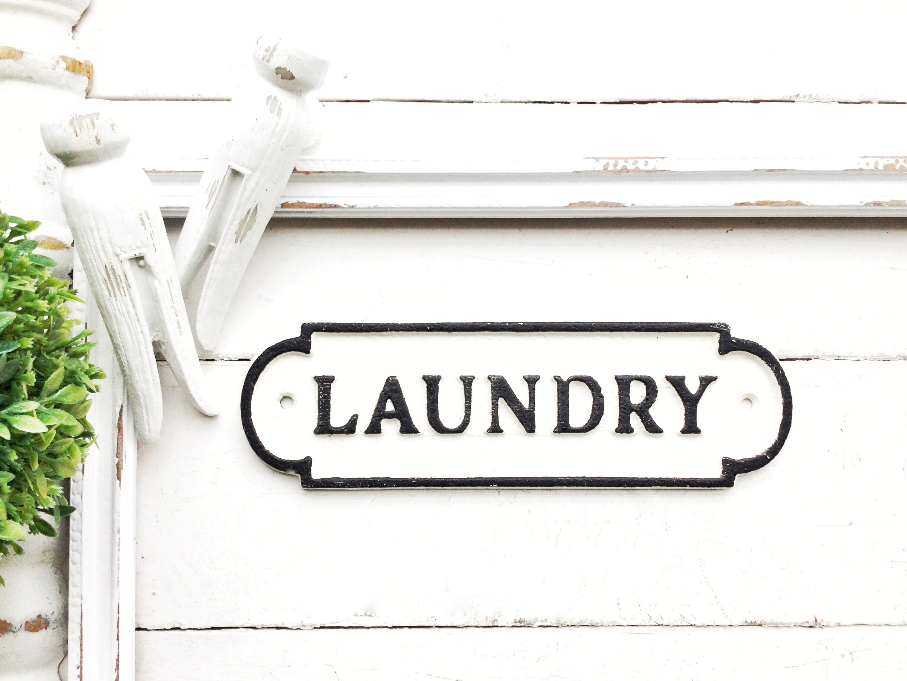 Laundry, Washroom or Toilette Door Sign, Cottage Bathroom Door Sign, Door Plaque, Vintage Retro Cottage French House Wall Decor