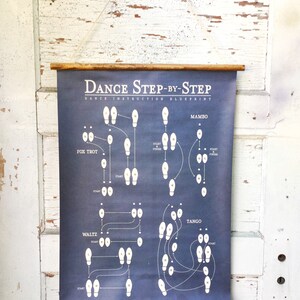 Dance Step By Step Blueprint Instructions , Rustic Wedding Decor , Barn Wedding Favors ,Wedding Gift , Scroll Art , Step Dancing Gift image 3