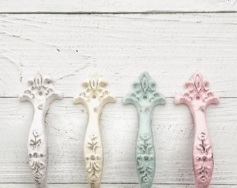 Drawer Pulls, Rustic, Shabby Chic Cast Iron Drawer Pull ,Vintage Inspired Door Pull, Cabinet Door, Dresser Drawer, Decorative Drawer Pull