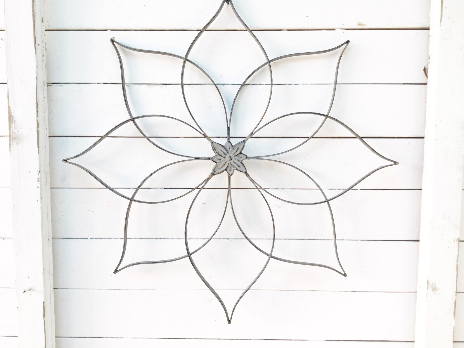 Metal Flowers Wall Decor Metal Wall Hanging Rustic - Etsy