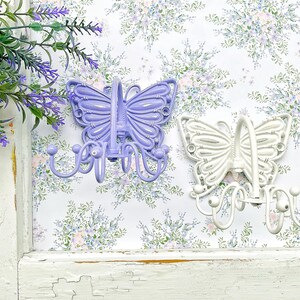 Jewelry Holder Shabby Chic Decor Rustic Decor Necklace Organizer-Teen Gift-Shabby White Metal-Necklace Rack-Cottage Beach Bathroom- image 7