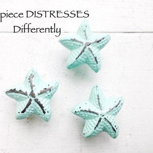 Starfish Decor, Starfish Decoration, Starfish Drawer Knob, Decorative Knobs, Starfish Knob, Beach Decor,Shabby Chic Distresed Metal image 6