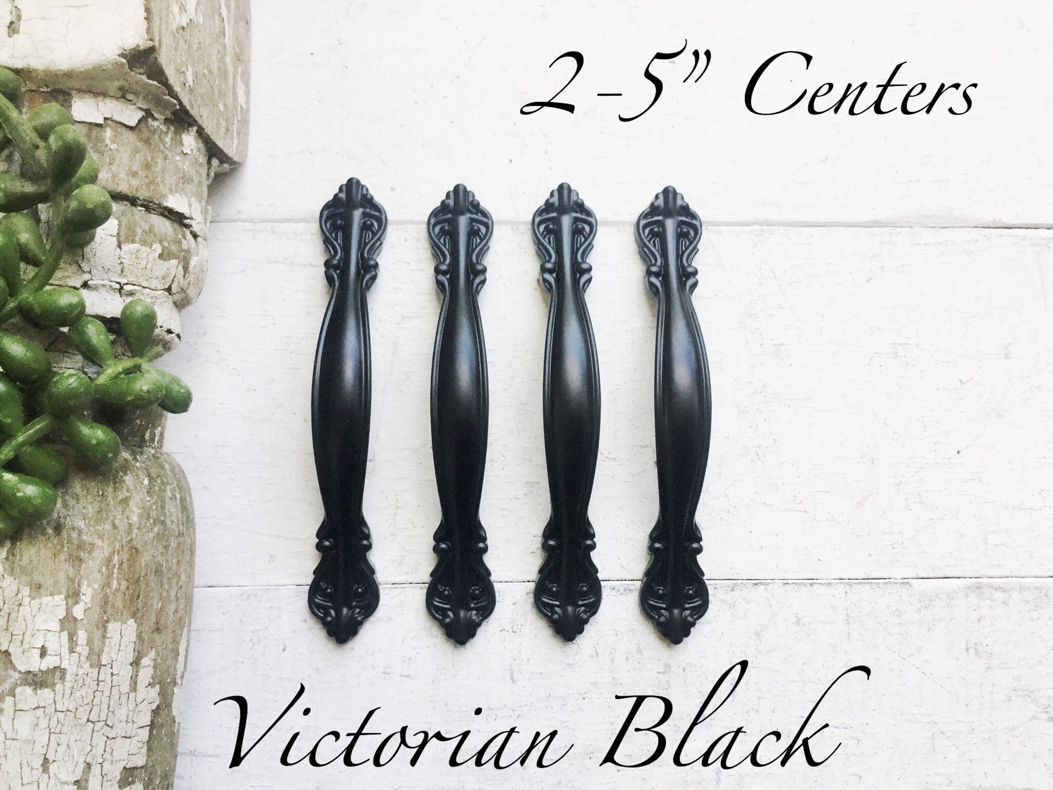 black pulls for dresser 1 Victorian Handle , 2.5 