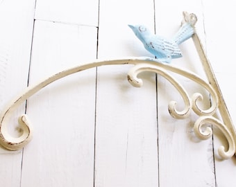 Cast Iron Bird Plant Hangers-French Garden Decor- Plant Hook-Wall Bracket Hook With Bird-Hangling Plant Holder -Shabby Bird- Wedding Decor