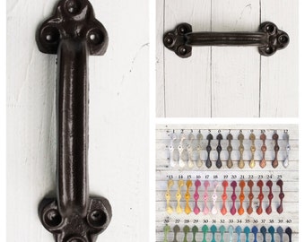 2 Pack Barn Door Handle , Cast Iron, Rustic, Vintage, Antique, Shabby Chic, Trunk Handle, Hardware, Barn Door, Blacksmith