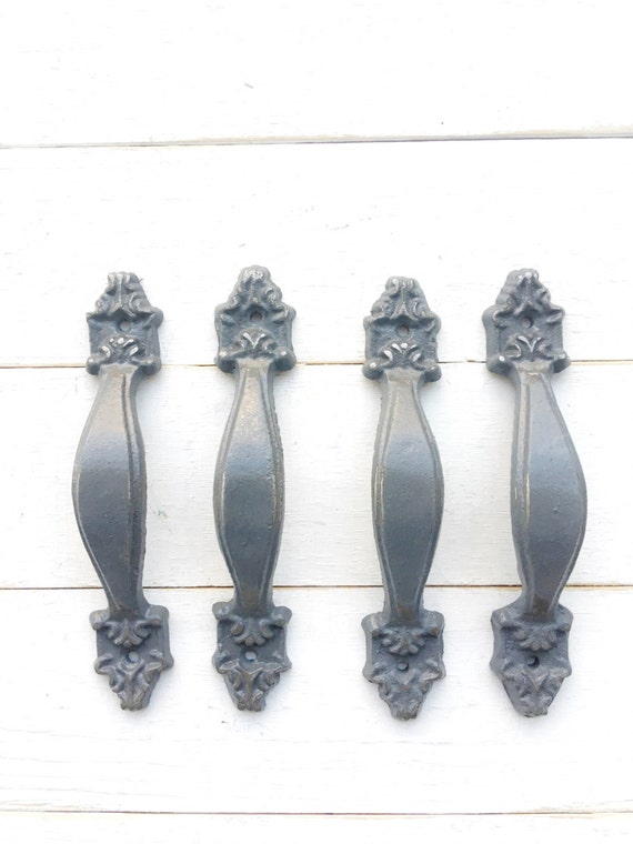 grey knobs for dresser Dark Grey Gray Knobs Pulls-distressed-metal-kitchen Farmhouse-drawer Knobs-rustic  Chic-dresser Knobs-autumn Fall Trends-kitchen Pulls