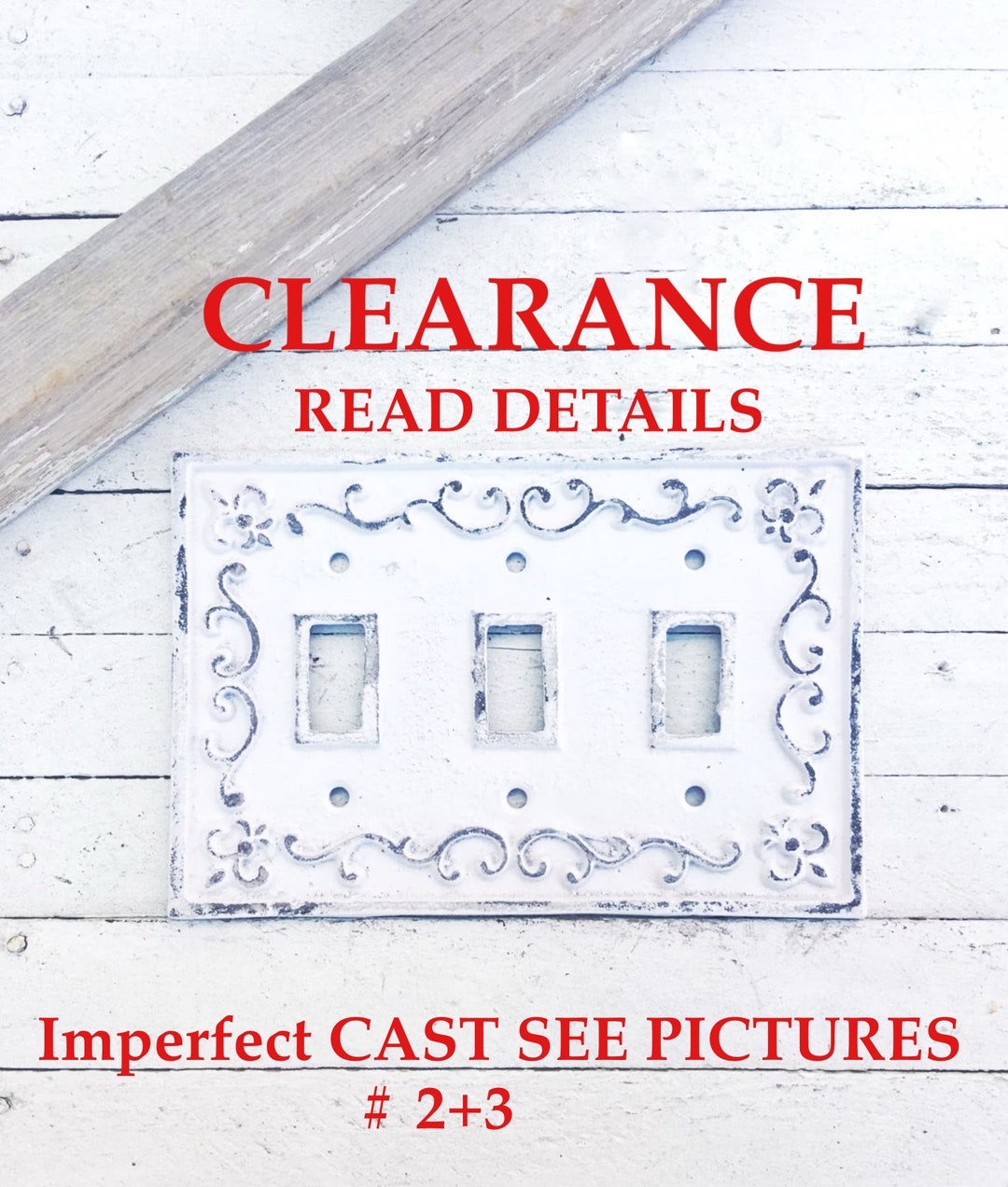 Metal Wall Decor, Light Switch Cover, Triple Light Switch Plate