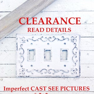 Metal Wall Decor, Light Switch Cover, Triple Light Switch Plate, MISCAST CLEARANCE
