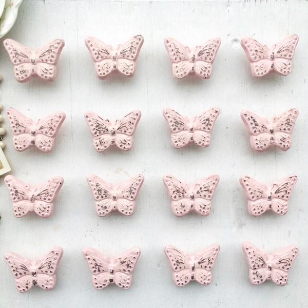 Light Pink Butterfly Knobs , Blushing Pink Decorative Knobs, Drawer Knobs, Cabinet Knobs, Unique Cabinet Knobs, Decorative Baby Nursery