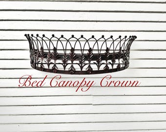 Crown Canopy In 55 Colors Bed Canopy Princess Party Backdrop Royal Queen Room Crib Nursery Decor Wall Crown  Elegant French Coquette Bedroom