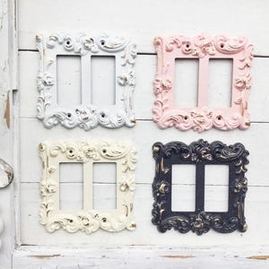 Light Switch Cover, In Muted Gold , Modern Home Decor,Lightswitch Cover, Light Switch Cover Plate, Shabby Chic, Double Rocker Switch Cover image 5