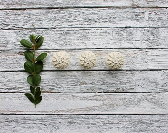 Cast Iron Drawer Pull Handles, Shabby, Creamy White Hardware, Country Home, Kitchen Cupboard, Anthropologie, Knobs, Rustic Brown,Shabby