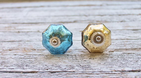 Mirror Glass Melon Furniture Knob, Ocean Glass Gold Blue Knobs,dresser  Drawer Pull Kitchen Cupboard Knob,mirrored Furniture Handle-scalloped - Etsy