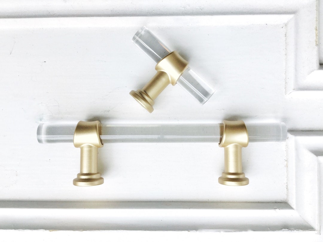 3 Center Lucite Pulls , Drawer Pulls , Lucite Drawer Pulls ,modern